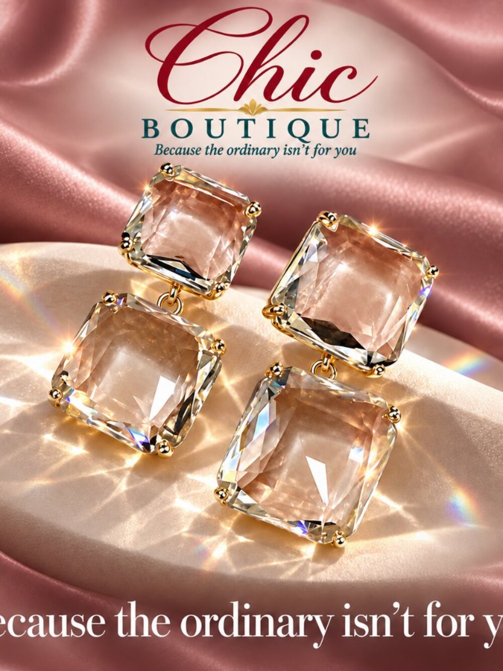Crystal drop earrings